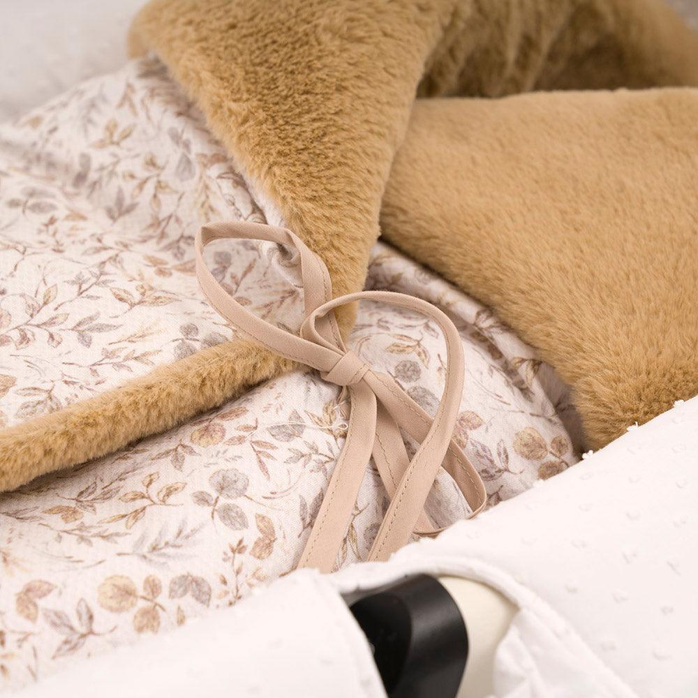 Saco Nana Invierno Bebe Polar Flores Camel Bebiti by Nanetes - Nanetes #